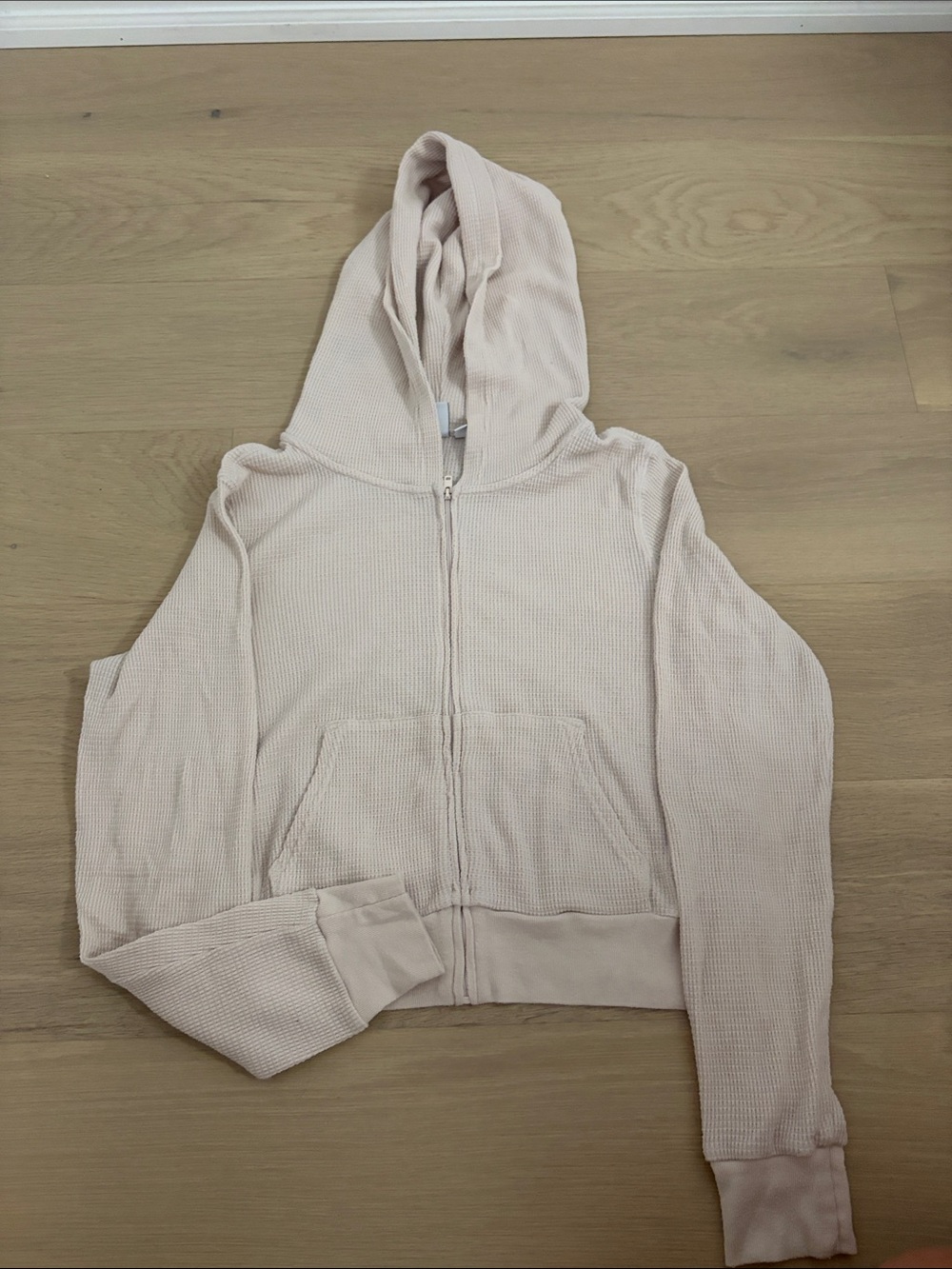 Aritzia TNA Oversized Boxy Waffle Zip